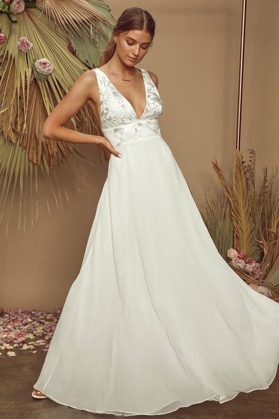 White Maxi Dress - Dress - Lulus